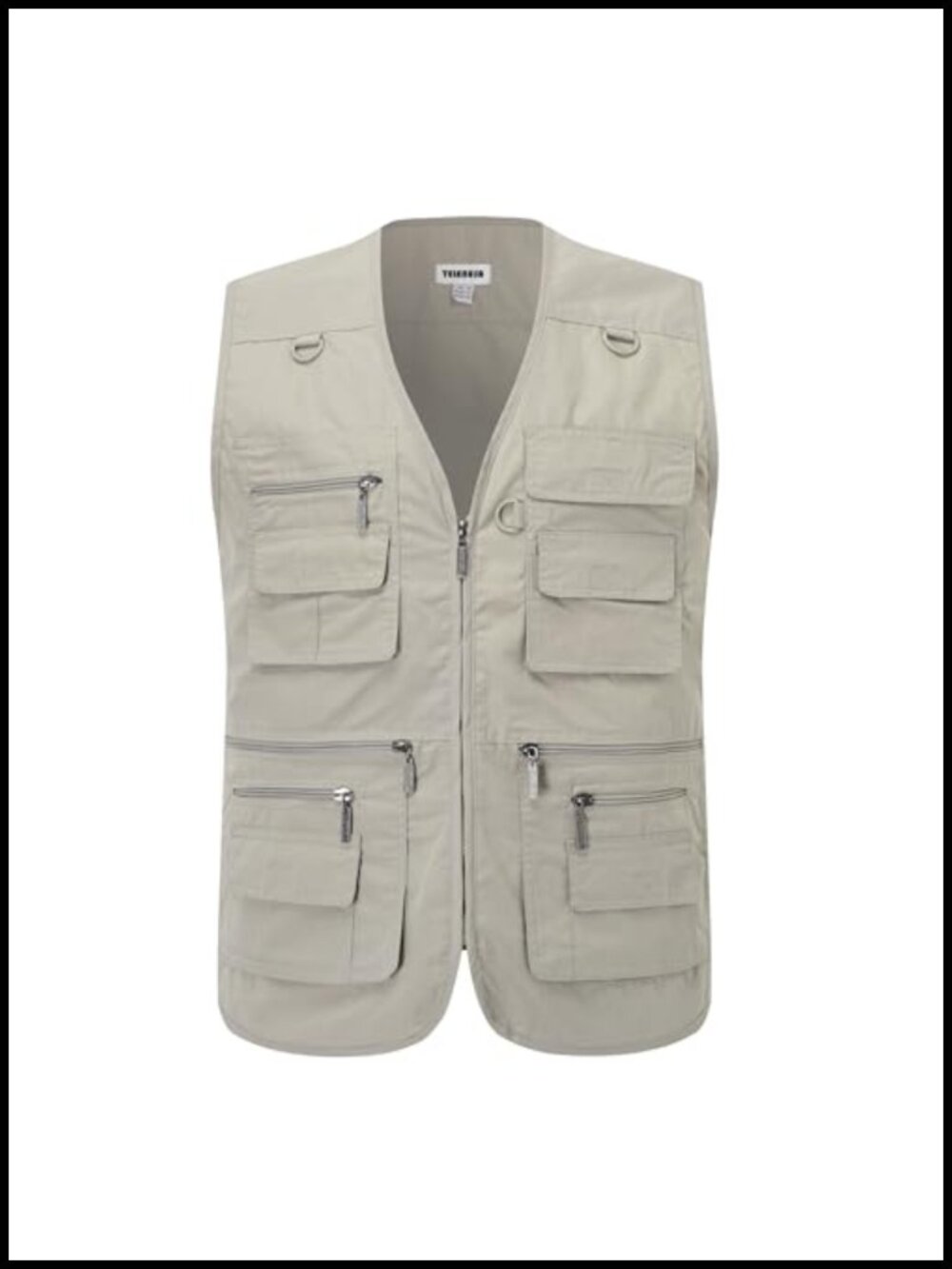 Men's Lightweight Outdoor Vest Multi-Pocket Quick-Dry Safari Fishing Travel